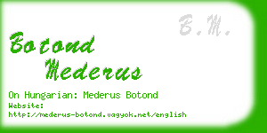 botond mederus business card